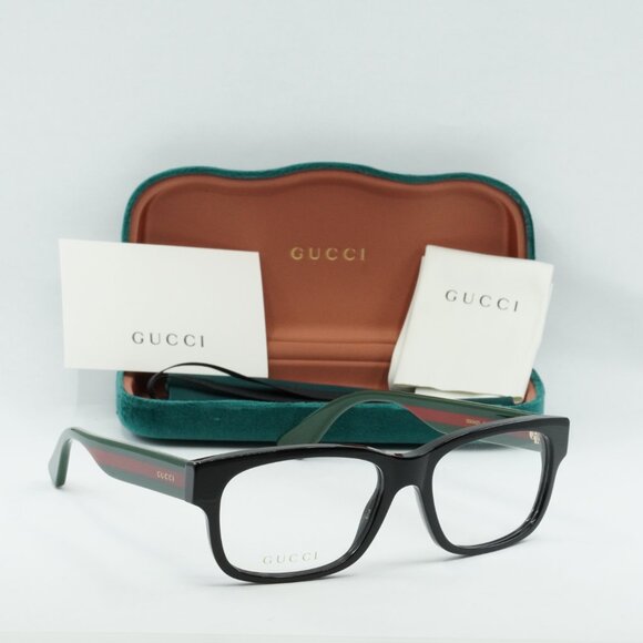 🕶️ New Gucci GG0343O 007 Eyeglasses - Black/Multicolor Frame - Picture 9 of 9